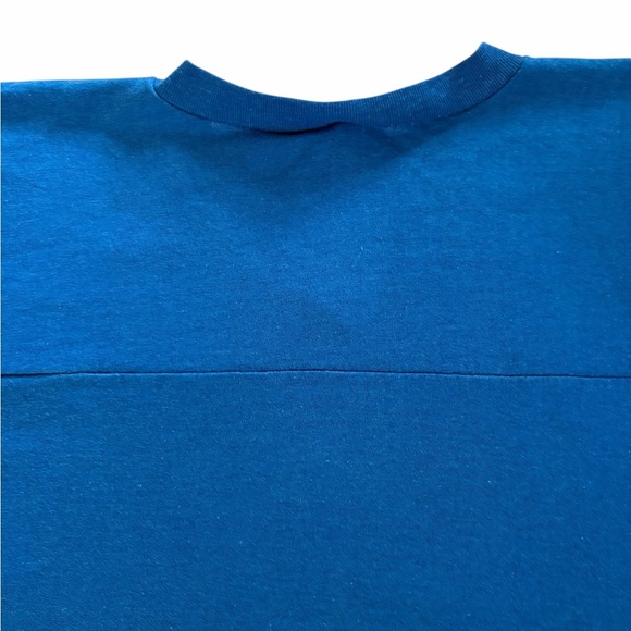 VINTAGE Seattle Seahawks Jersey Tee – Royal Blue with Striped Sleeves - Picture 12 of 16